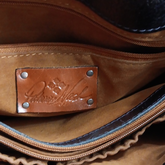 EUC Patricia Nash Floral Brocade Leather Bucket bag - Picture 3 of 9